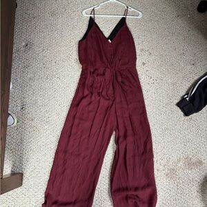 Elegant Burgundy Jumpsuit
